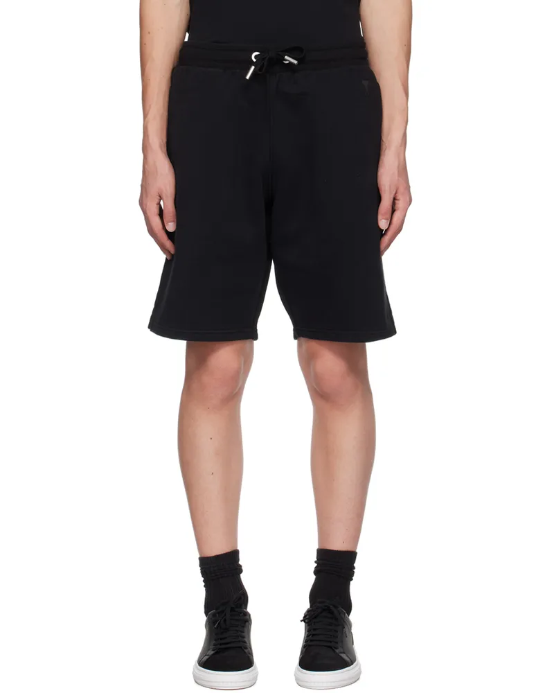 AMI Paris Black Ami de Coeur Shorts Black