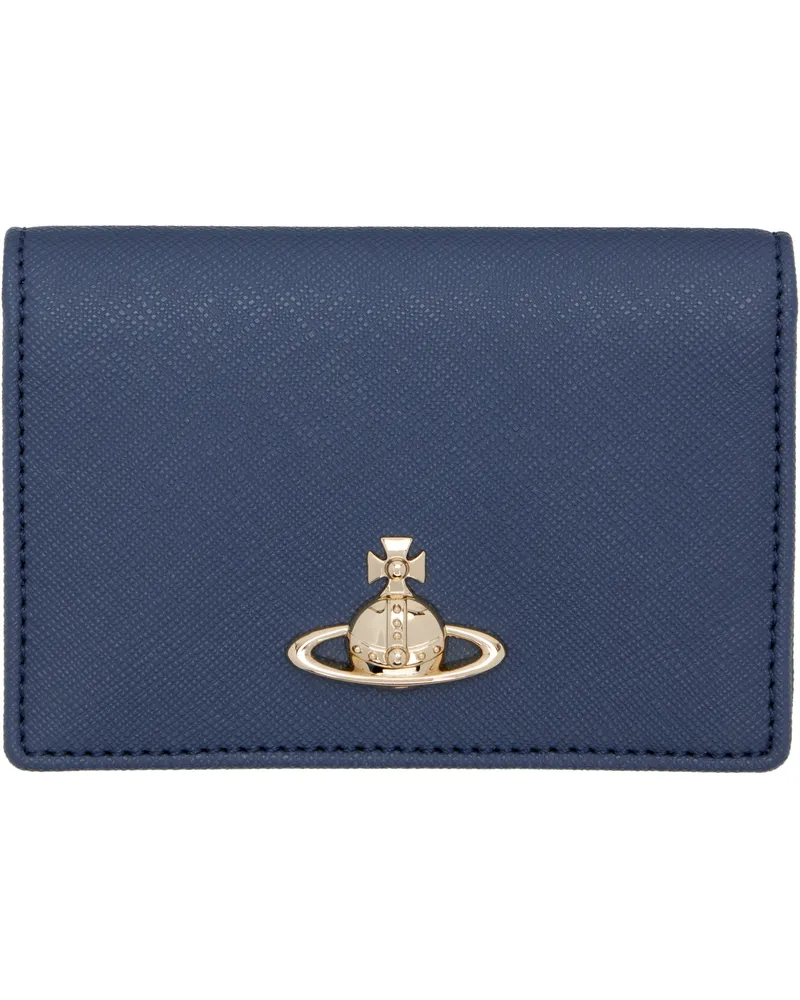 Vivienne Westwood Navy Orb Flat ID Card Holder Aw25-denim