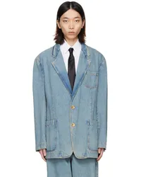 Moschino Blue Faded Denim Jacket A0281