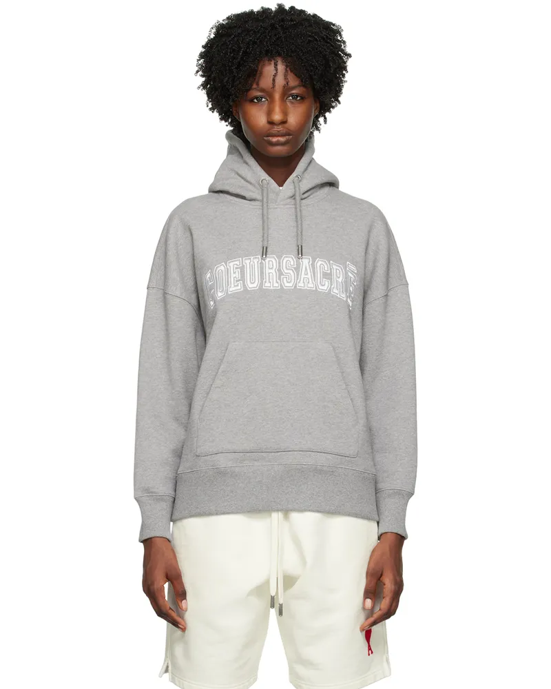 AMI Paris Gray 'Cœur Sacré' Hoodie 055