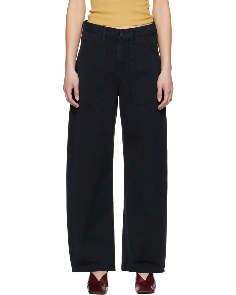 Citizens of humanity Black Ayla Cargo Trousers Washed