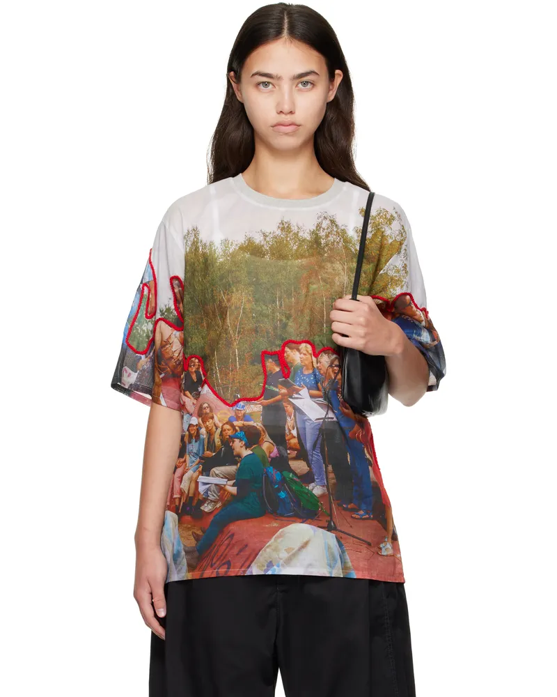 BLESS Multicolor Embellished Holidaychorus T-shirt Print