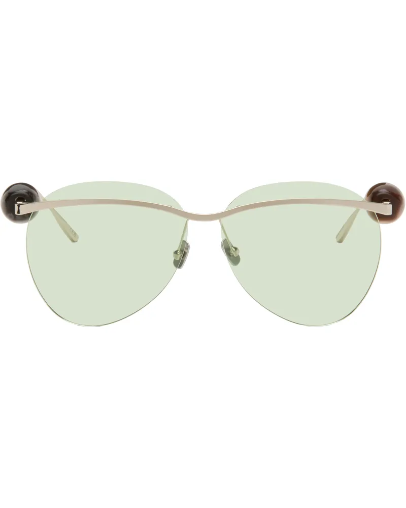 Christopher Esber Silver Lele Stone 76 Sunglasses Spearmint