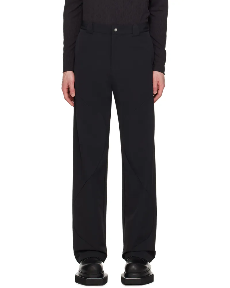 Uncertain Factor Black Roll Trousers Black