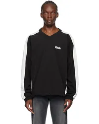 RHUDE Black & White Raven Sweatshirt Black