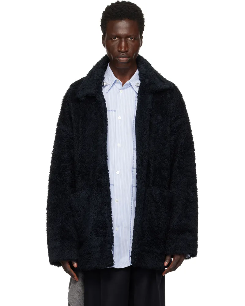 Doublet Black Hand-Painted Jacket Black