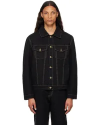 Casablanca Paris Black Monogram Jacquard Denim Jacket Black