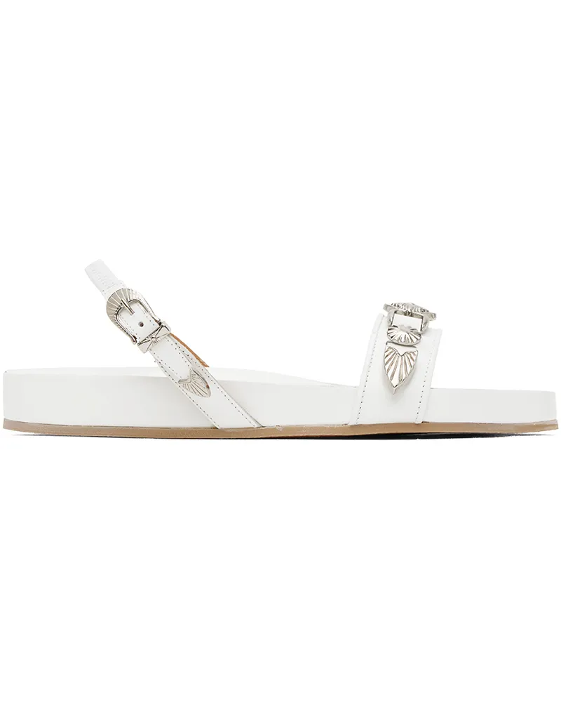 Toga White Slingback Sandals White