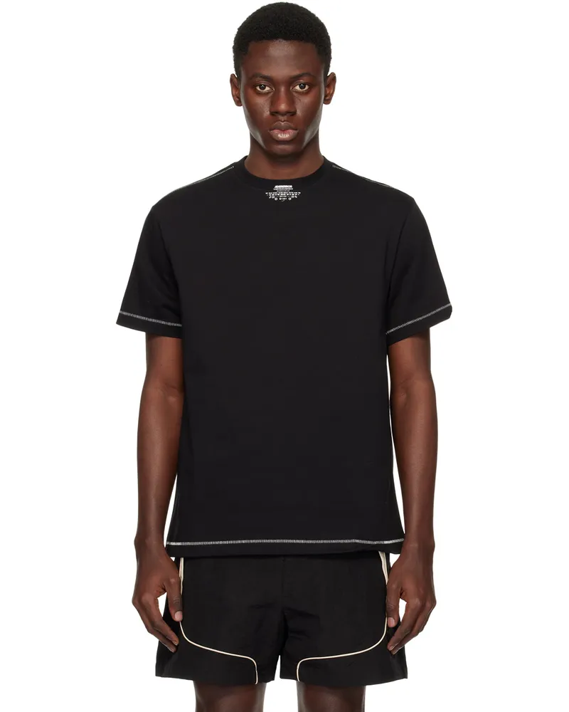Adererror Black Printed T-Shirt Noir