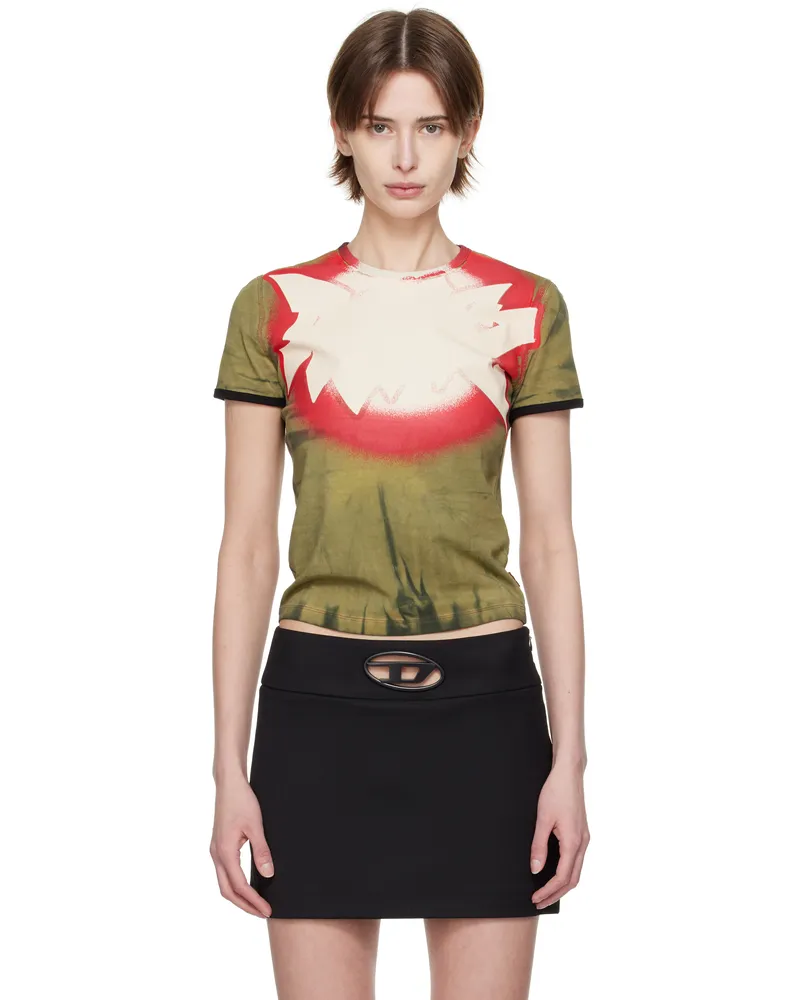 Diesel Multicolor T-Uncutie-Long-Q1 T-shirt 7bda