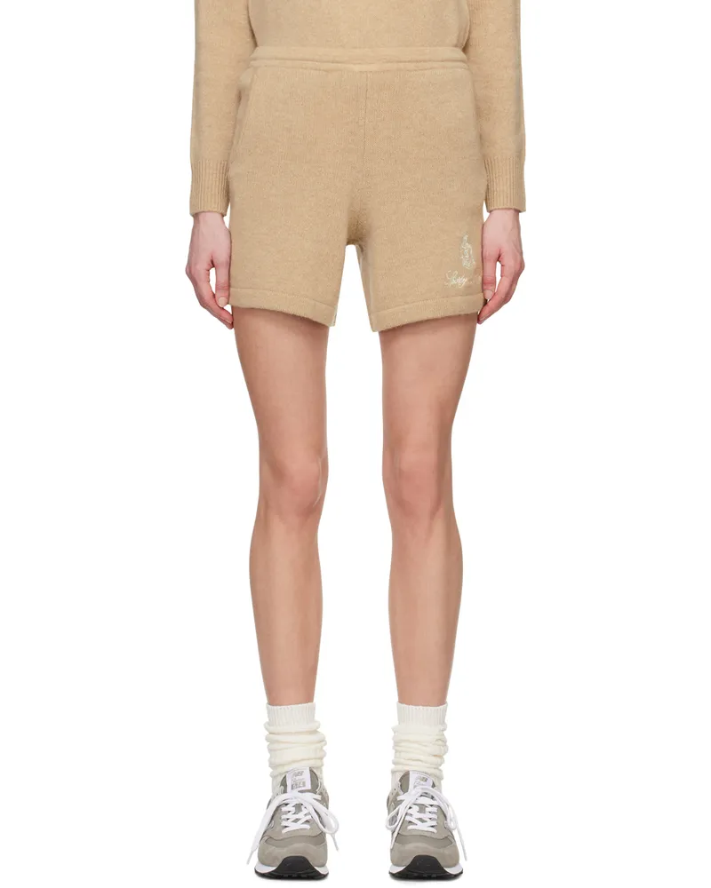 SPORTY & RICH Beige Vendome Shorts Oat