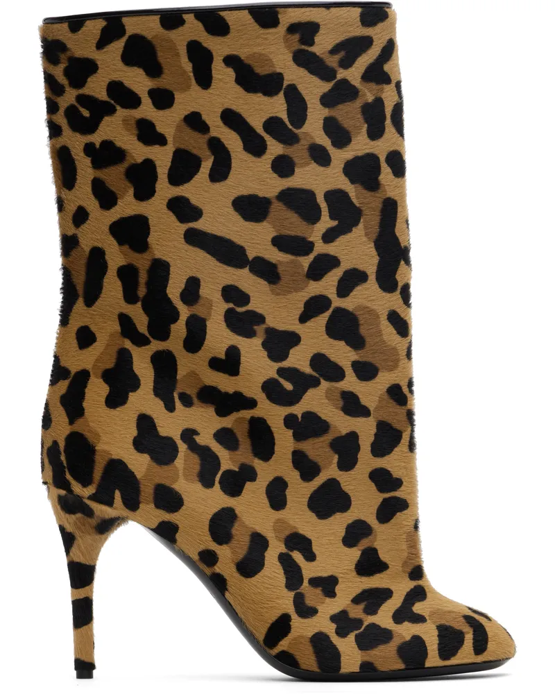 Alaïa Tan & Black Low 90 Boots 157