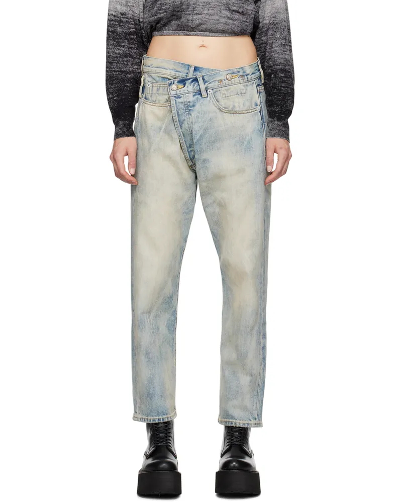 R13 Blue Crossover Jeans Ash