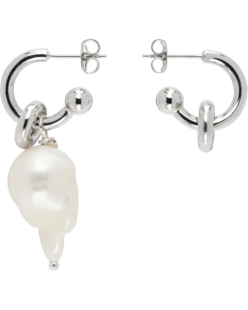 Justine Clenquet Silver Laurie Earrings Palladium