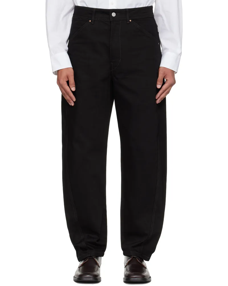 Christophe Lemaire Black Twisted Workwear Jeans Bk999