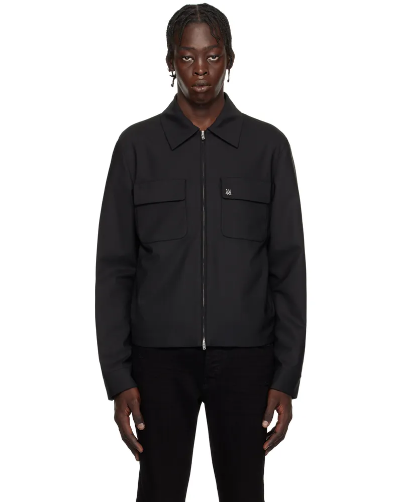 Amiri Black Evening Blouson Jacket Black