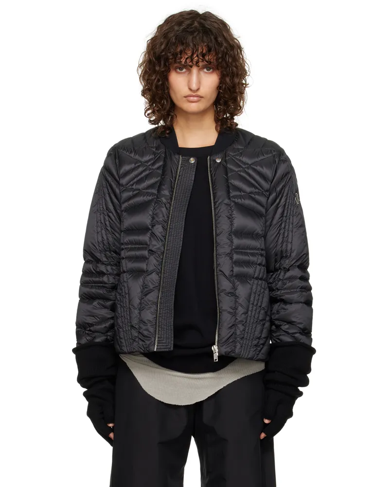 Rick Owens Moncler + Rick Owens Black Megapenta Flight Bomber Jacket 999