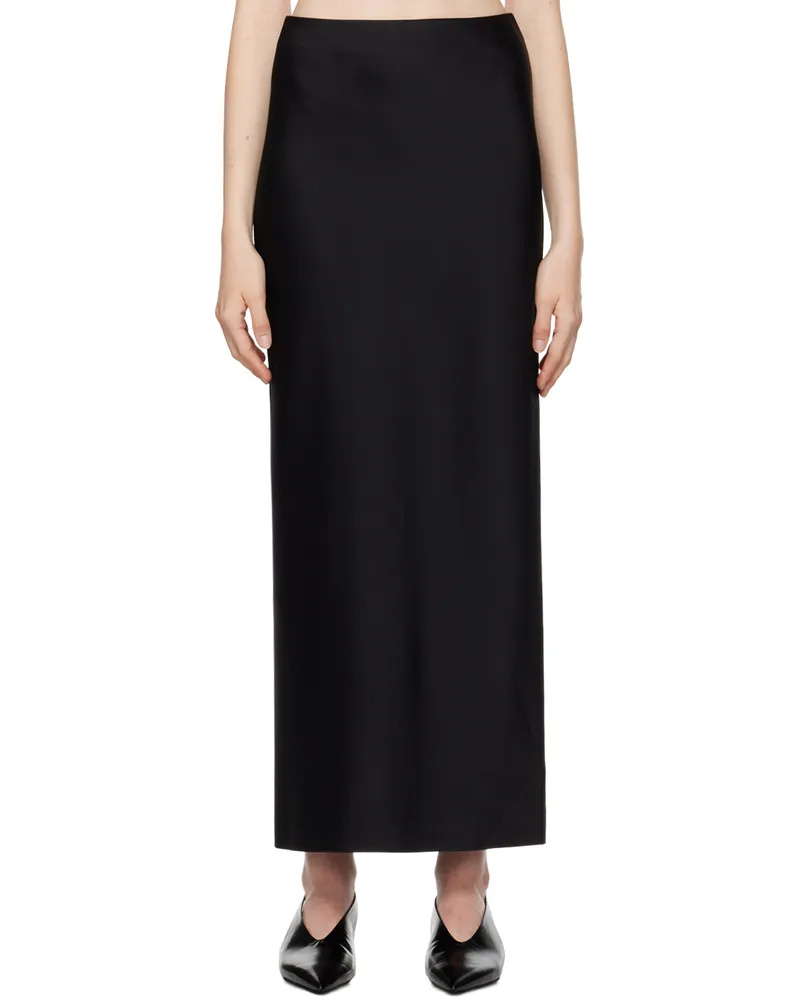 Carven Black Long Maxi Skirt Black