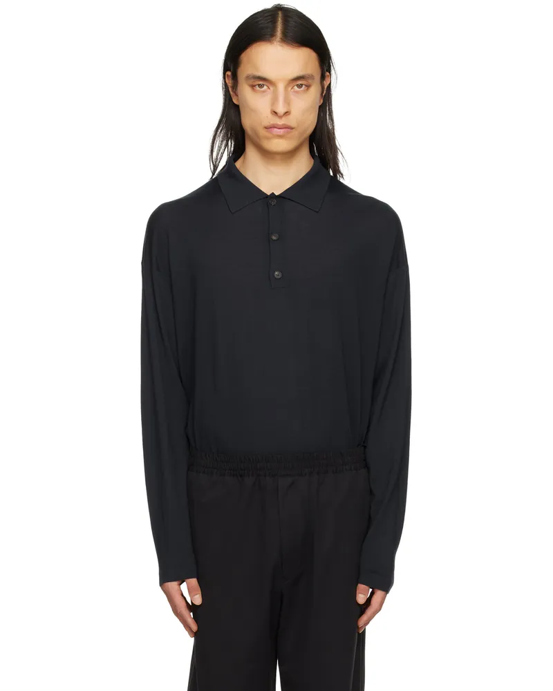 The Row Navy Dijon Polo Navy