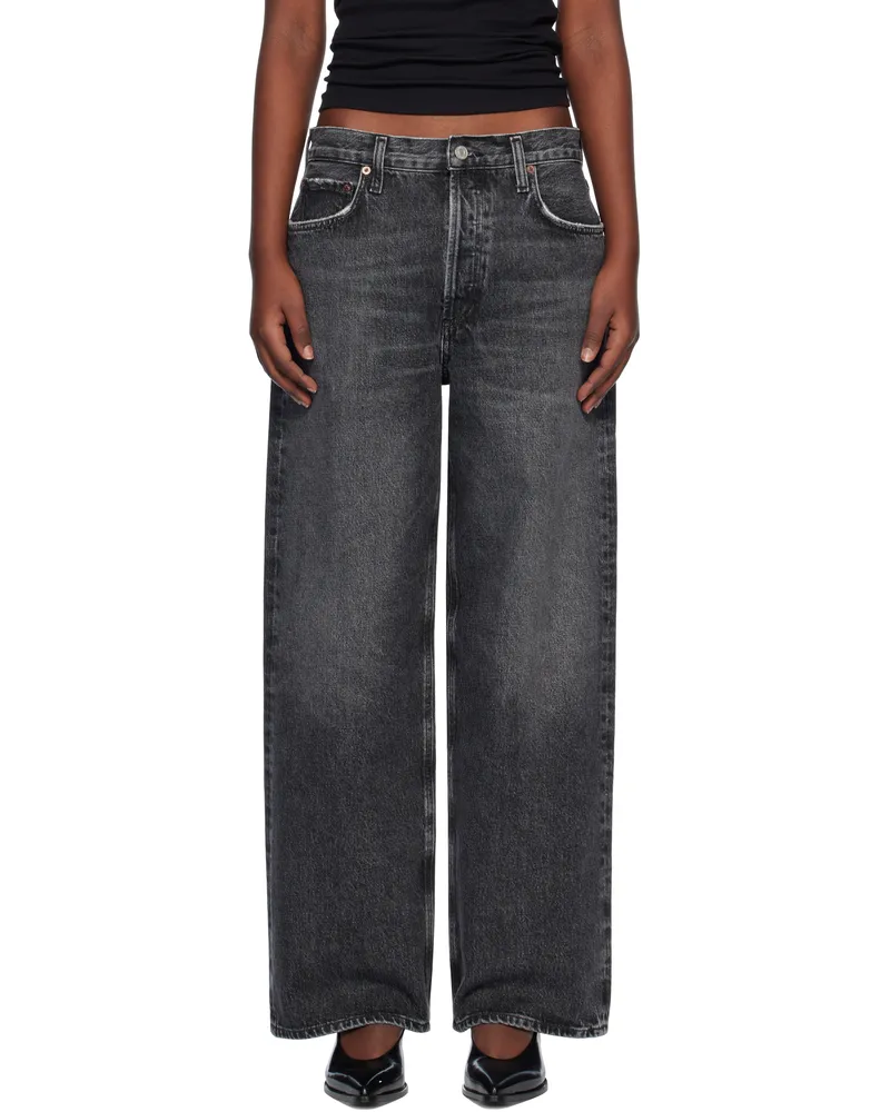 AGOLDE Gray Low Slung Baggy 30.5 Jeans Ditch