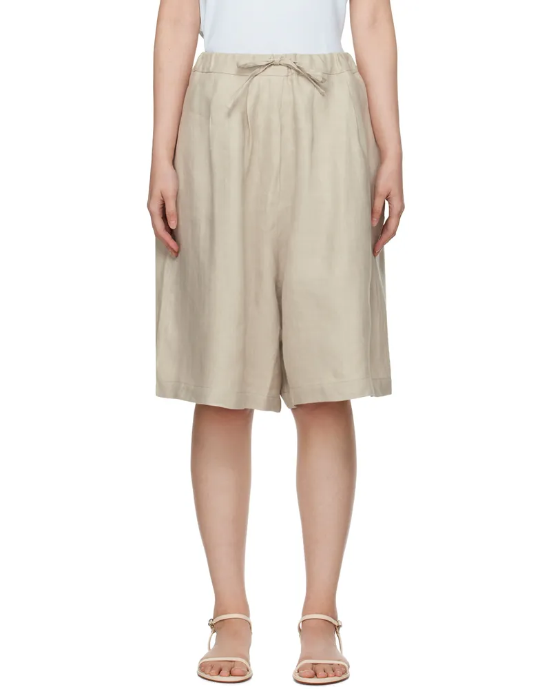 CORDERA Beige Maxi Shorts Toasted