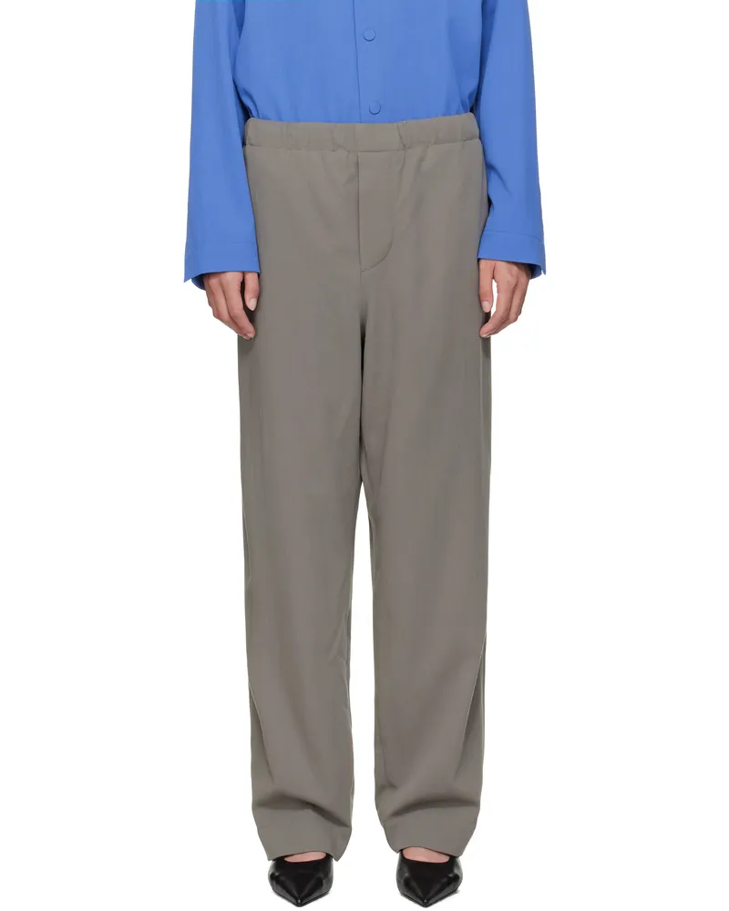 Meta Campania Collective Gray Ed Twill Drawstring Trousers Weimaraner