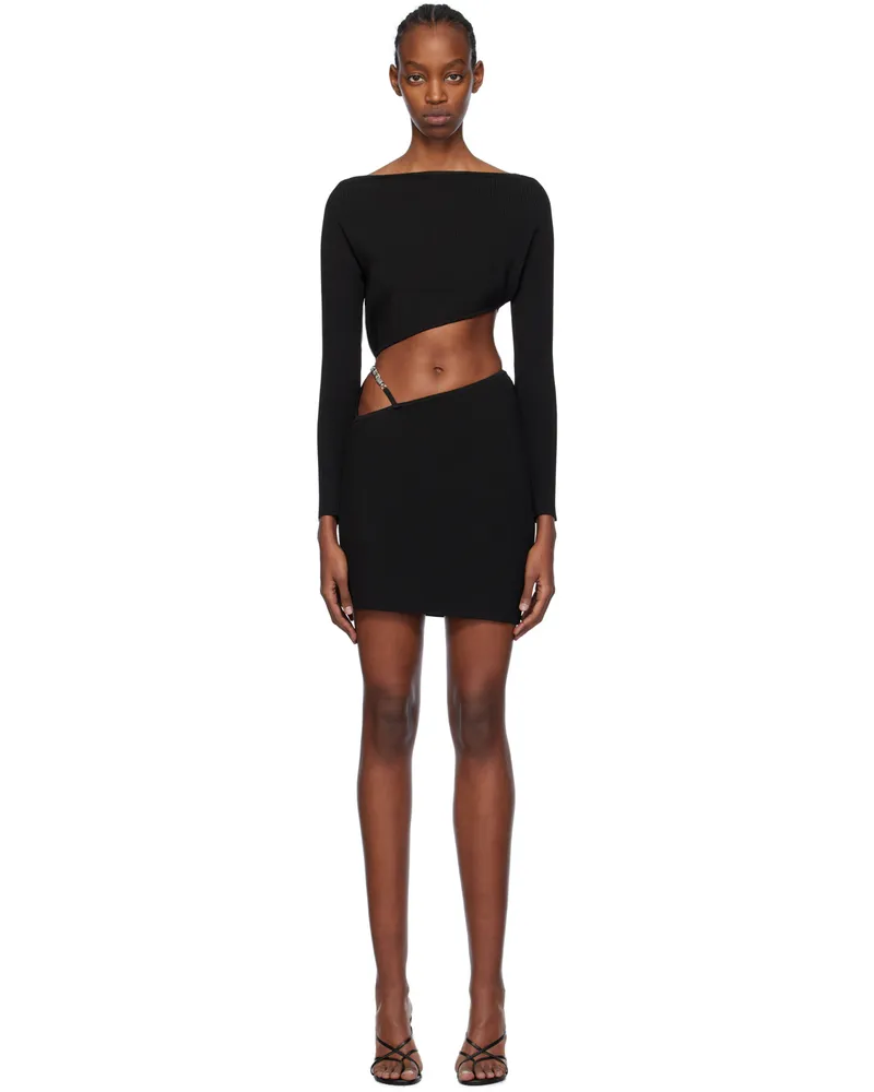 GCDS Black Asymmetric Minidress 99