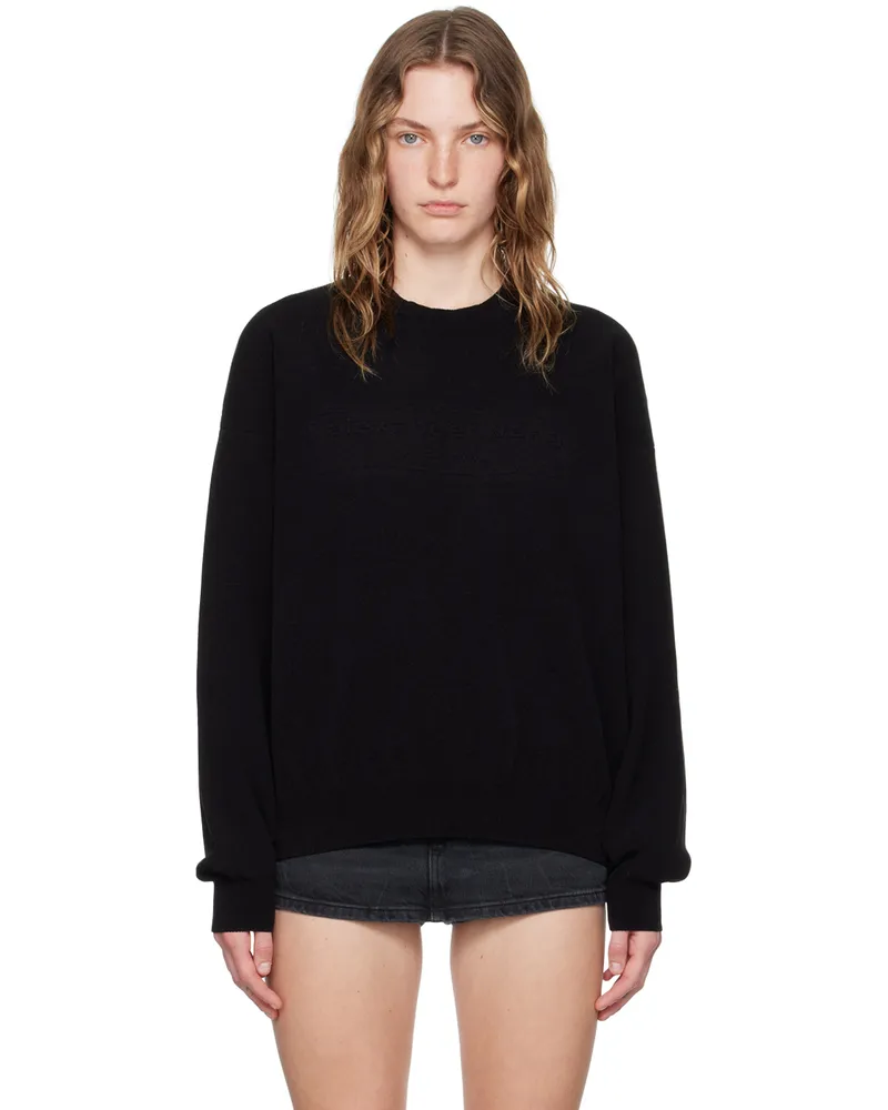 Alexander Wang Black Embossed-Logo Sweater Black