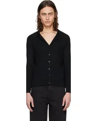 Second/Layer Black Dropped Shoulder Cardigan Black