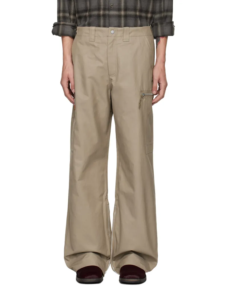 Our Legacy Beige Tactical Cargo Pants Pebble