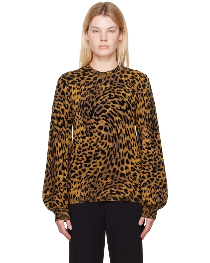 Stella McCartney Yellow Cheetah Print Crewneck 8490