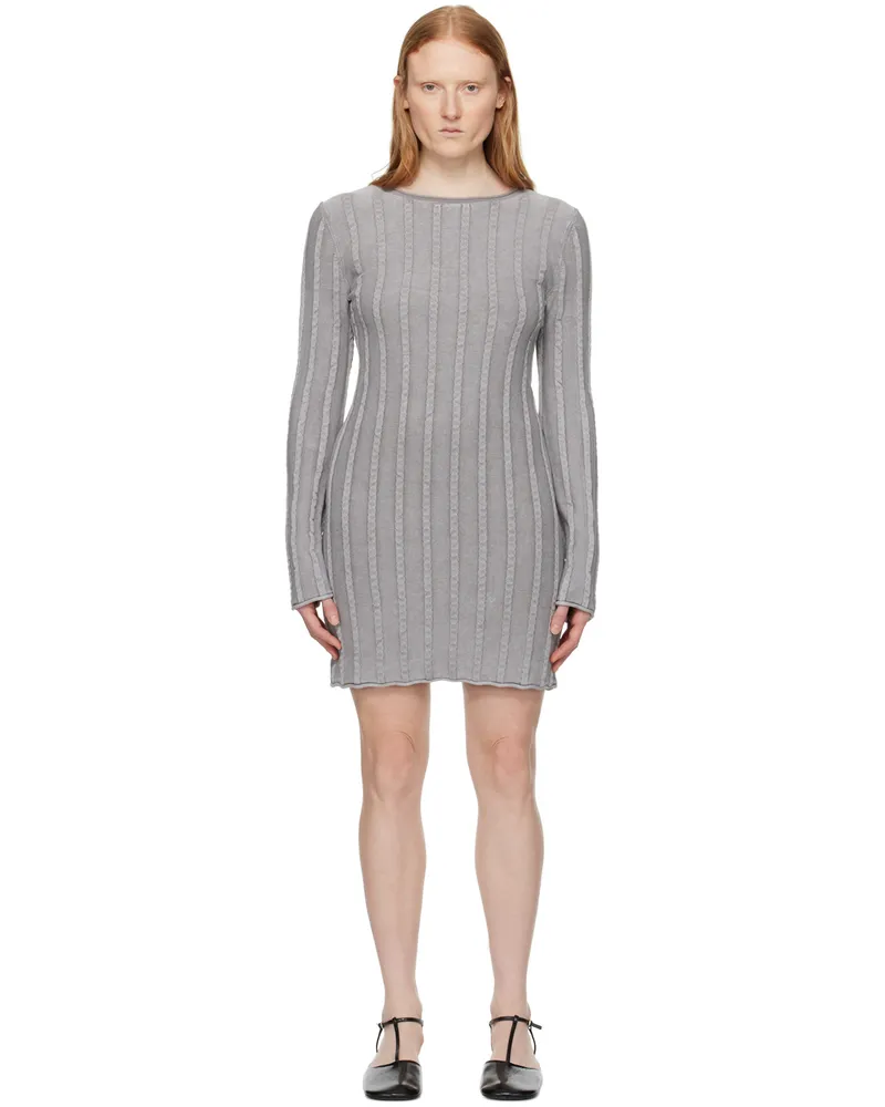 Filippa K Gray Rolled Edge Minidress 9917