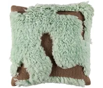 SSENSE Exclusive Brown & Blue 'The Wooly' Cushion