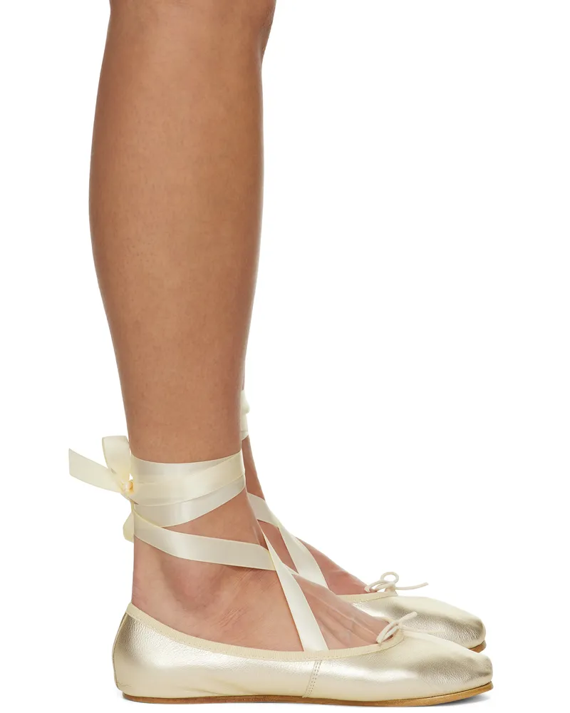 Repetto Gold Sophia Ballerina Flats 418