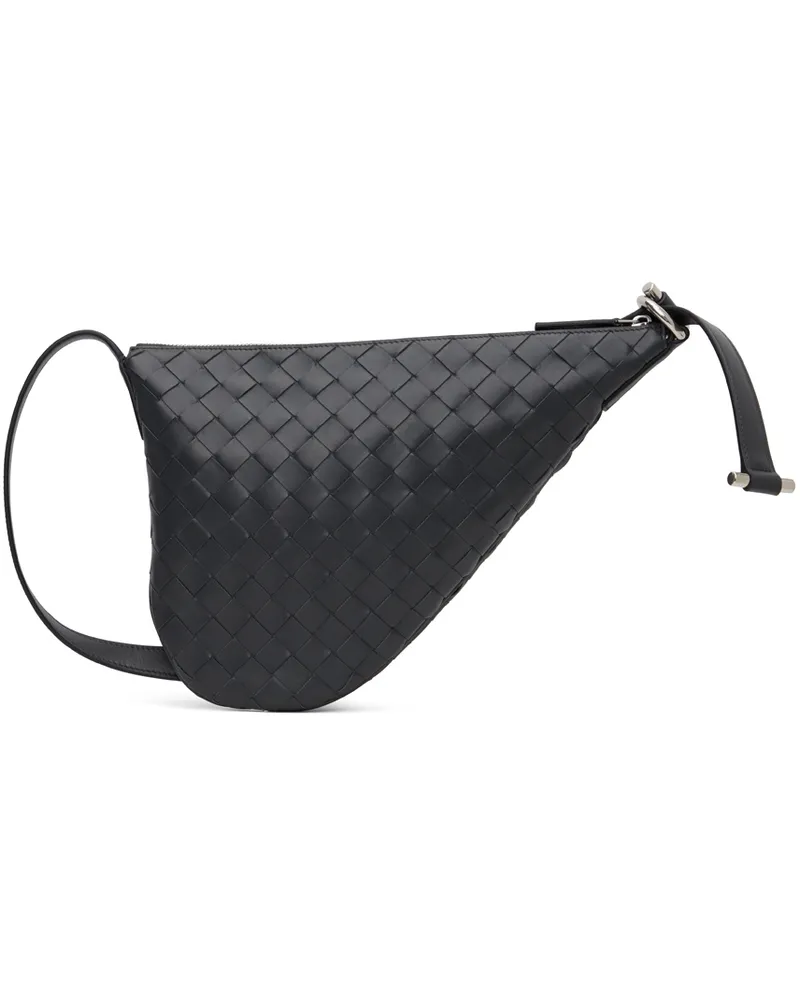 Bottega Veneta Black Small Virgule Messenger Bag 2077