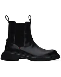 HUGO BOSS Black Polished Leather Chelsea Boots 001-black