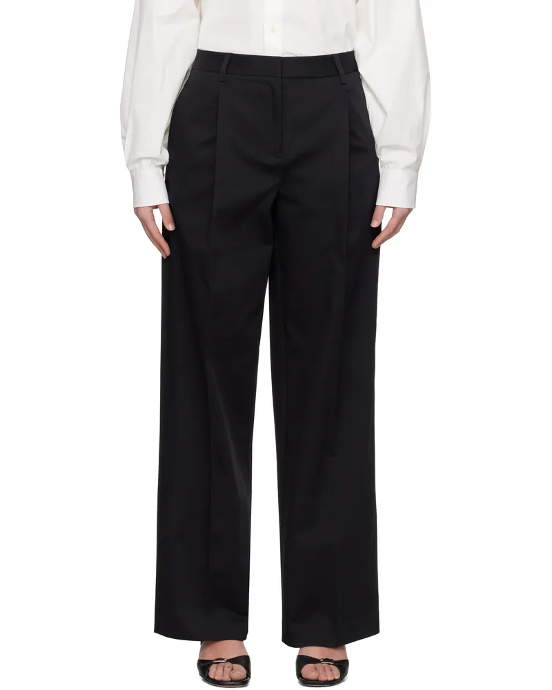 Matteau Black Summer Chino Trousers Black