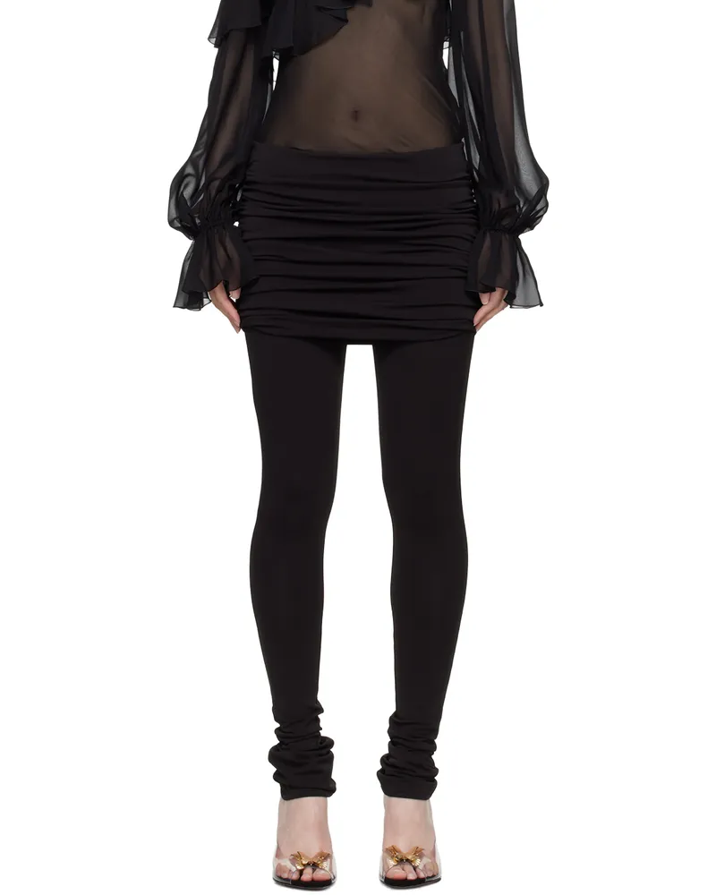 Blumarine Black Layered Leggings N0990