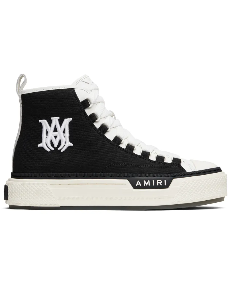 Amiri Black & White MA Court Hi Sneakers Black
