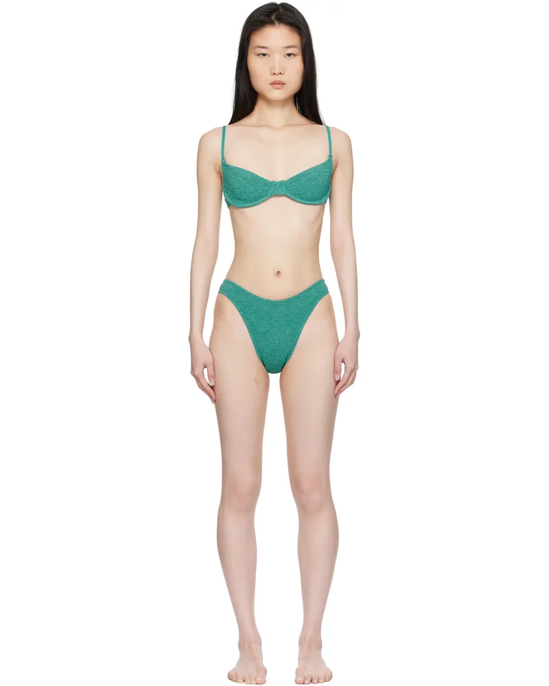 bond-eye Green Gracie Balconette & Christy Brief Bikini Teal