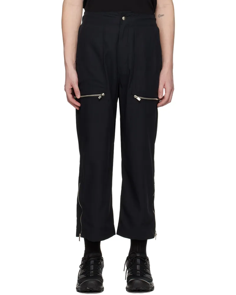 ATTACHMENT Black Utility Cargo Pants 930