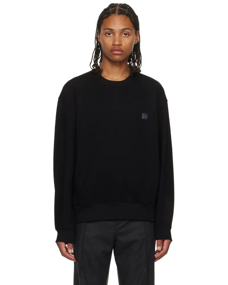 SOLID HOMME Black Embroidered Sweatshirt 618b