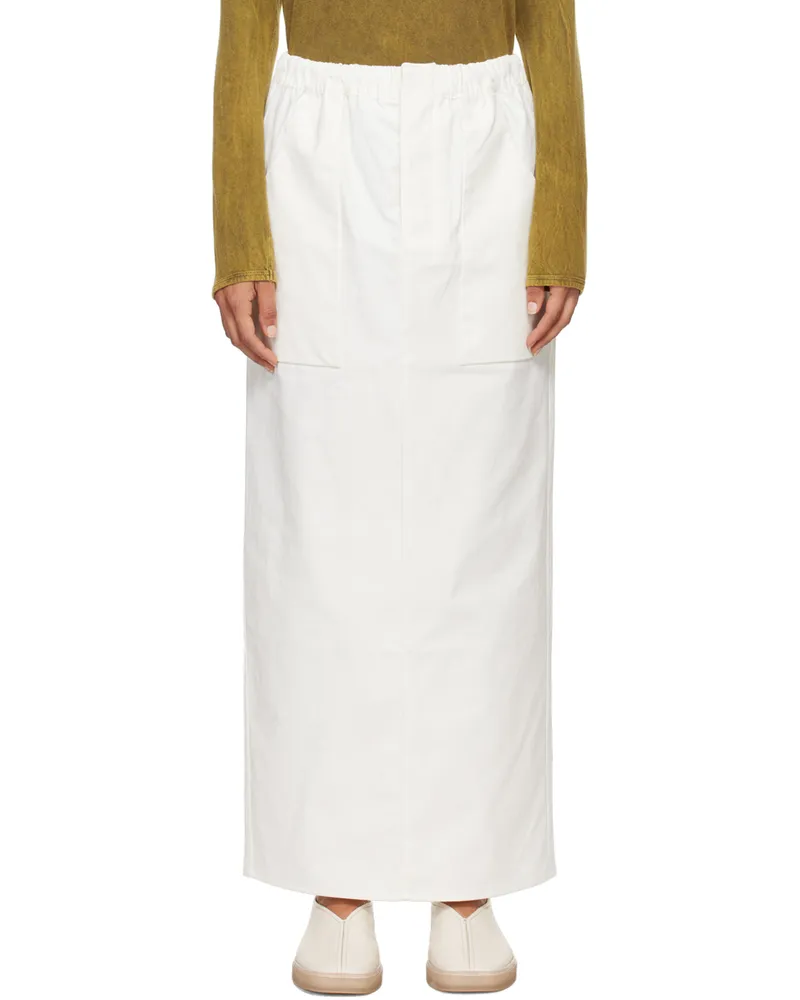 Gabriela Coll Garments White No.282 Midi Skirt 07