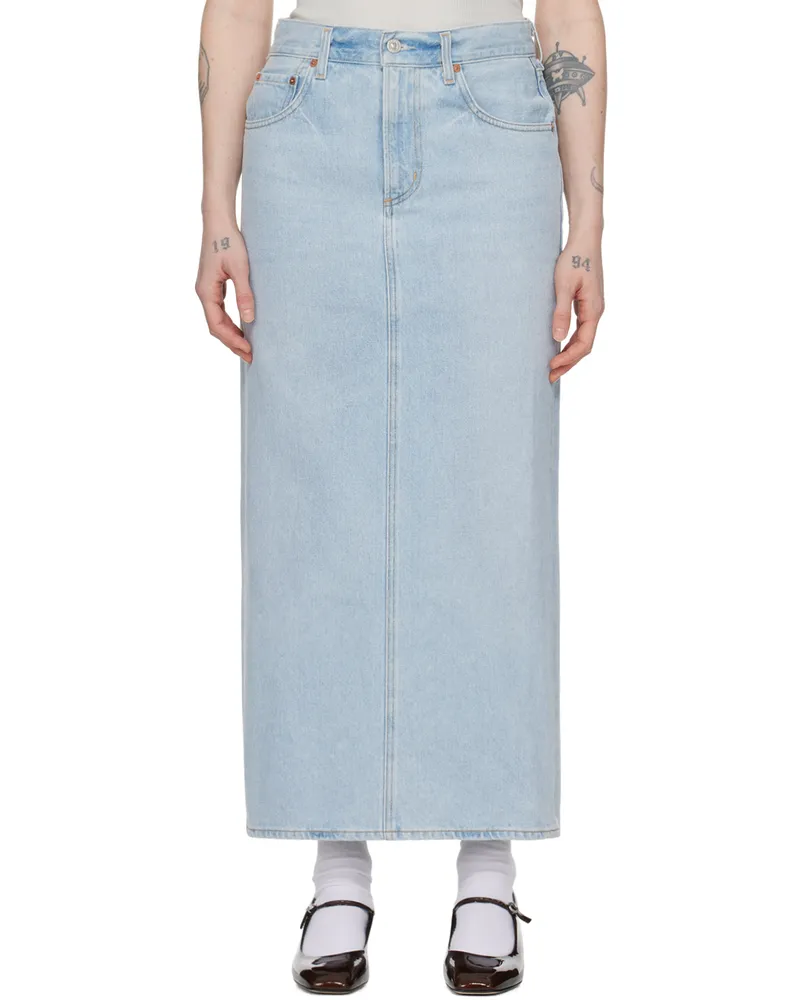 Citizens of humanity Blue Verona Denim Maxi Skirt Frequency