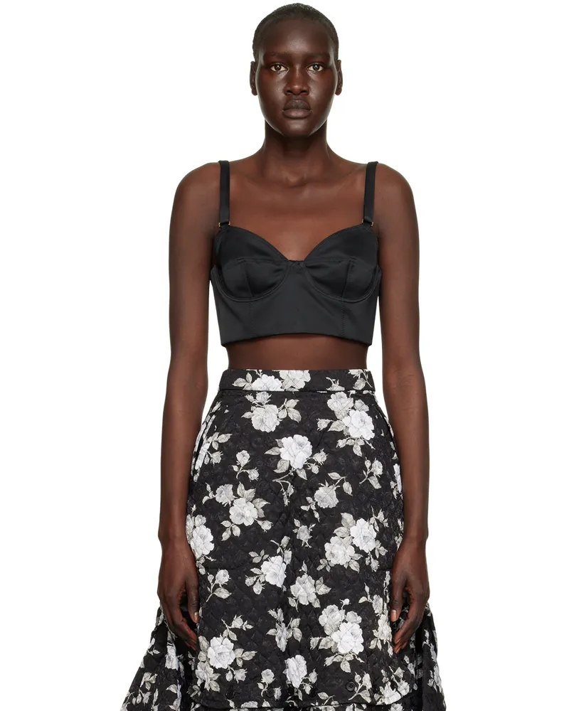 Erdem Black Aubrie Bustier Black