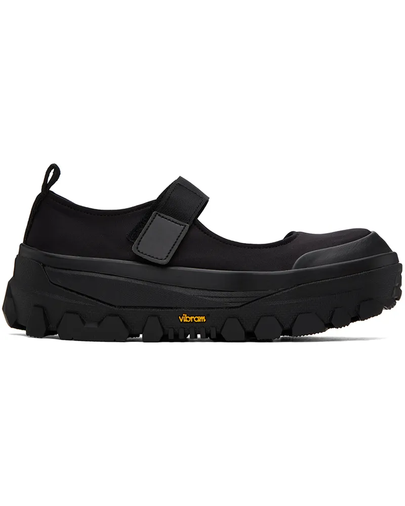 AMOMENTO Black Vibram Mary Jane Loafers Black