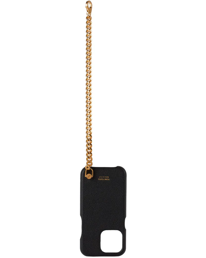 Tom Ford Black Leather iPhone 12 Case U9000