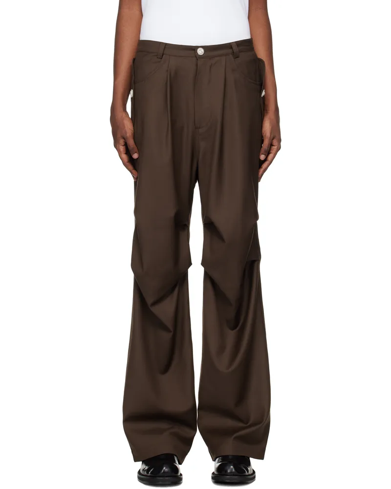 BLUEMARBLE Brown Parachute Trousers Brw
