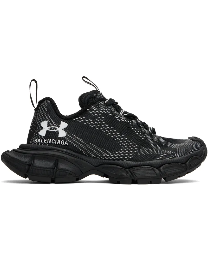 Balenciaga Black & White Under Armour Edition 3XL Knit Sneakers 1090