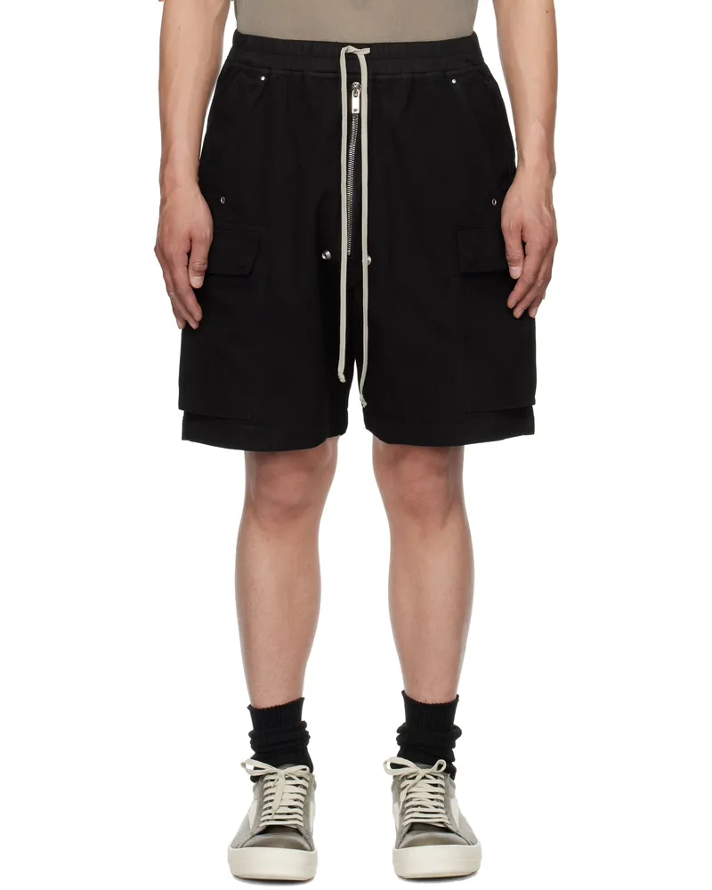 DRKSHDW by Rick Owens Black Hollywood Cargobelas Shorts 09
